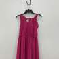 Azazie Womens Pink V-Neck Sleeveless Back Zip Fit And Flare Dress Size J16 image number 3