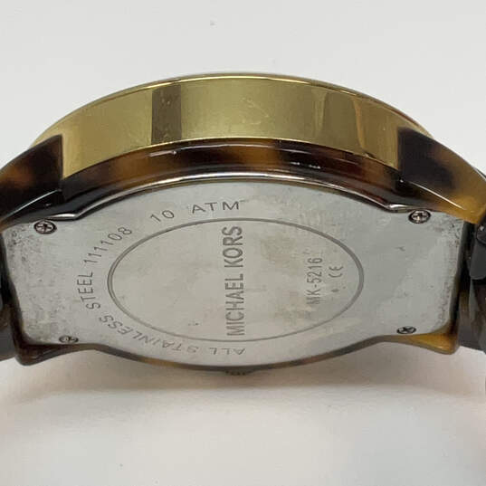 Designer Michael Kors MK-5216 Two-Tone Round Chronograph Analog Wristwatch image number 5