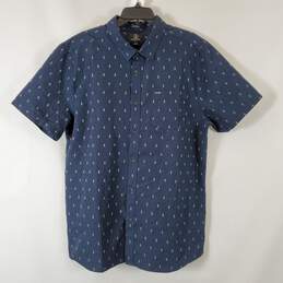 Volcom Men's Navy Blue Button Up Shirt SZ XXL NWT
