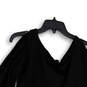 NWT Womens Black Long Sleeve Scoop Neck Pullover Blouse Top Size Medium image number 4