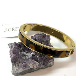 Designer J. Crew Gold-Tone Silver Fashionable Tortoise Bangle Bracelet