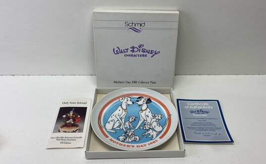 Disney Collectors Wall Art Plates Assorted Vintage Set of 4 Schmid Plates image number 3