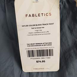 Fabletics Jaylee Color Block Track Pant Gray/White 100% Recycled Nylon Women's Size XL alternative image