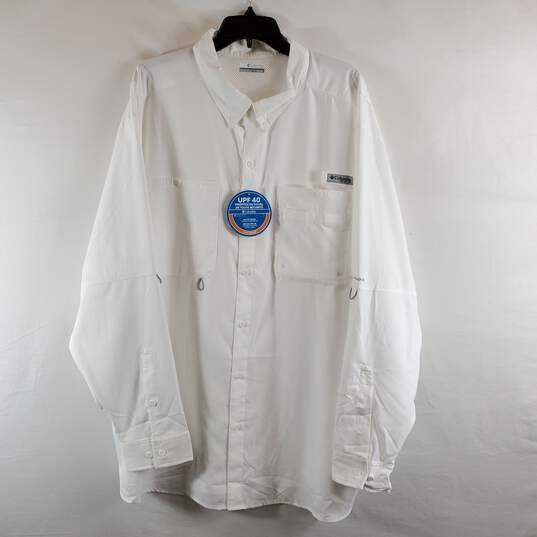Columbia Men White Long Sleeve 3X NWT image number 1