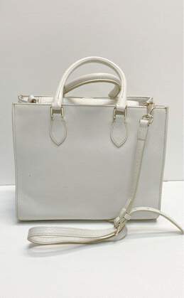 Dooney & Bourke White Leather Shoulder Tote Bag alternative image