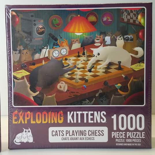 Lot of 2 Exploding Kittens Piece Puzzles image number 5
