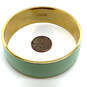 Designer J. Crew Gold-Tone Mint Green Enamel Fashionable Bangle Bracelet image number 3