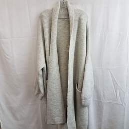Madewell Light Gray Glenridge Shawl Open Front Oversized Cardigan Sweater Coat Size 3X