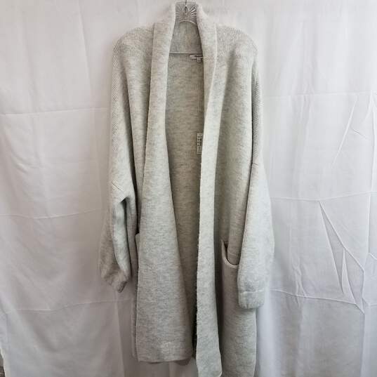 Madewell Light Gray Glenridge Shawl Open Front Oversized Cardigan Sweater Coat Size 3X image number 1