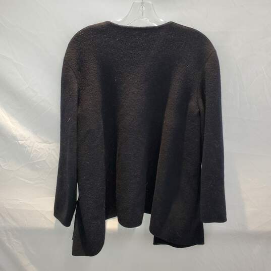 Preview International Black Merino Wool Cardigan Sweater Size 2X image number 2