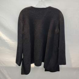 Preview International Black Merino Wool Cardigan Sweater Size 2X alternative image