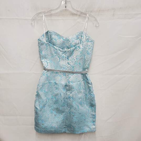 NWT Alexia Admor WM's Strapless Kimchi Blue Floral Mini Embroidered Dress SM image number 2