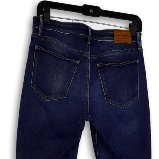 Womens Blue Denim Medium Wash Pockets Stretch Skinny Leg Jeans Size 4/27 image number 4