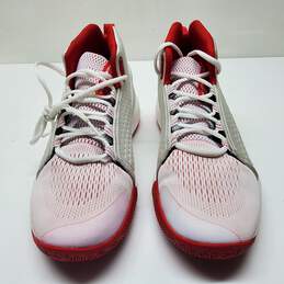 Under Armour White & Red High Top Sneakers Size 8.5 alternative image