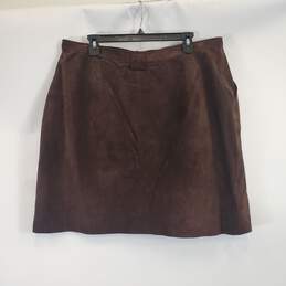 High Sierra Women Brown Leather Skirt Sz 20 alternative image