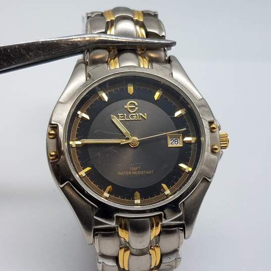 Elgin 39mm Two Tone St. Steel 100Ft W.R. Date Watch 104g image number 10