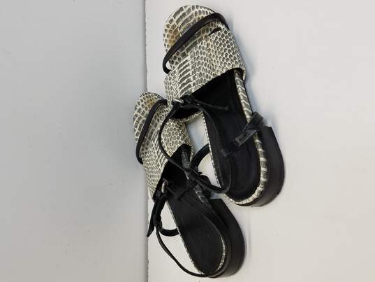 Alexander McQueen Sandals White Grey Womens Size 4.5 AUTHENTICATED image number 4