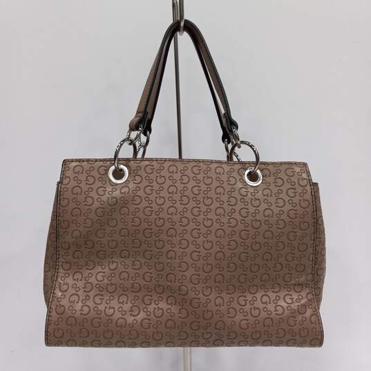 Guess Brown Satchel Purse image number 2