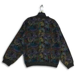 Jhane Barnes Mens Multicolor Swirl Crew Neck Long Sleeve Pullover Sweater Size L alternative image