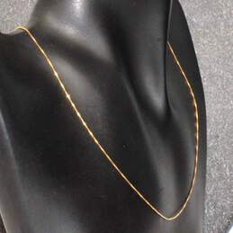 14K Yellow Gold 18" Box Chain Necklace - 1.10g