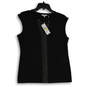 NWT Womens Black Chain Neck Sleeveless Pullover Blouse Top Size M image number 2