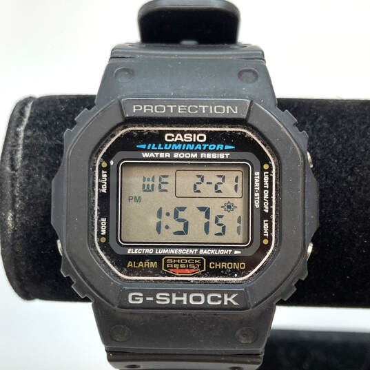 Designer Casio G-Shock DW-5600E Black Stainless Steel Digital Wristwatch image number 1