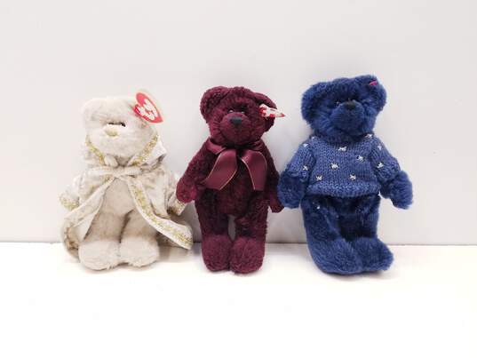 Bundle of 3 Assorted Ty Attic Treasure Collection Beanie Bears image number 1