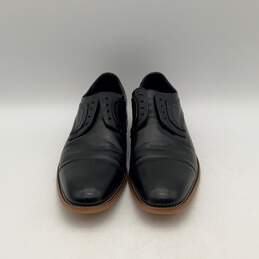 Stacy Adams Mens Dickinson Black Leather Lace-Up Oxford Dress Shoes Size 10