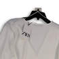 NWT Womens White Long Sleeve V-Neck Side Slit Pullover Blouse Top Size XL image number 4