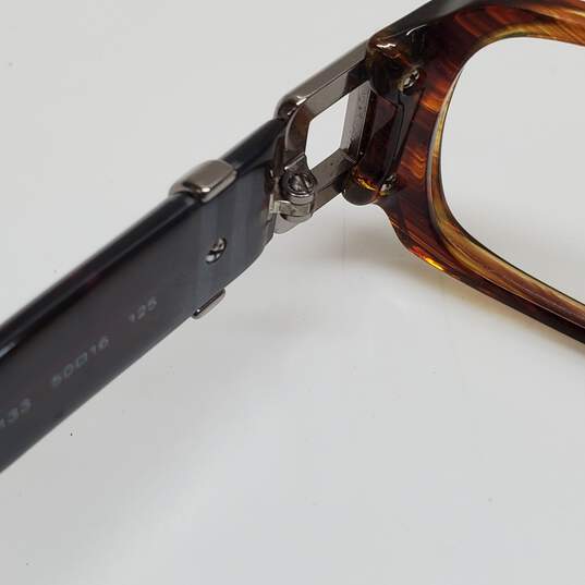 AUTHENTICATED BURBERRY B2056-3133 TORTOISE WOOD RECTANGULAR OPTICAL EYEWEAR FRAMES ONLY W/ CASE image number 6
