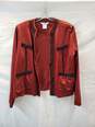 Exclusively Misook Petite Long Sleeve Button Up Cardigan Women's Size L image number 1