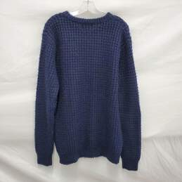 Scotch & Soda MN's Mohair Dark Blue Knit Crewneck Sweater Size XL alternative image