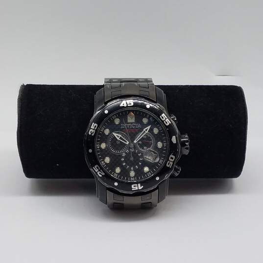 Invicta 0693 49mm Invicta Pro Diver 200M WR Chrono Black Glow Men's Watch 267g image number 3