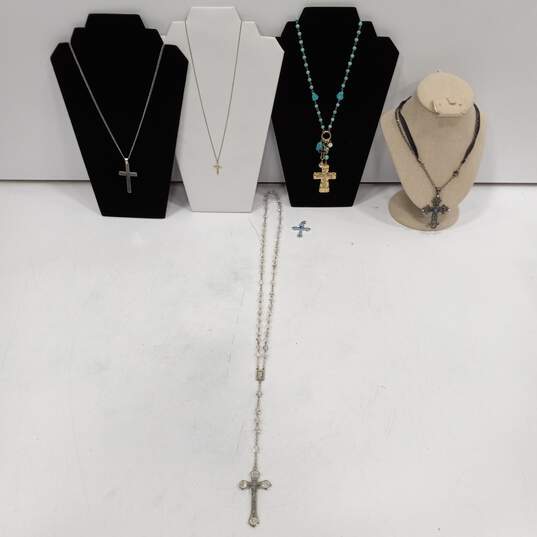 Crucifix Fashion Jewelry Assorted 6pc Lot image number 1