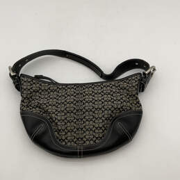 Womens Black Beige Monogram Inner Pockets Adjustable Strap Zip Handbag alternative image