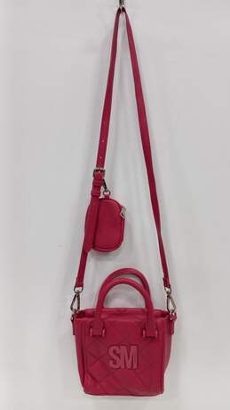 Steve Madden Hot Pink Crossbody Handbag & Clip-On Mini Pouch