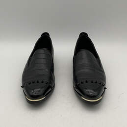 Womens X Rodarte Grand Ambition Black Croc Print Slip-On Loafer Shoes Sz 9