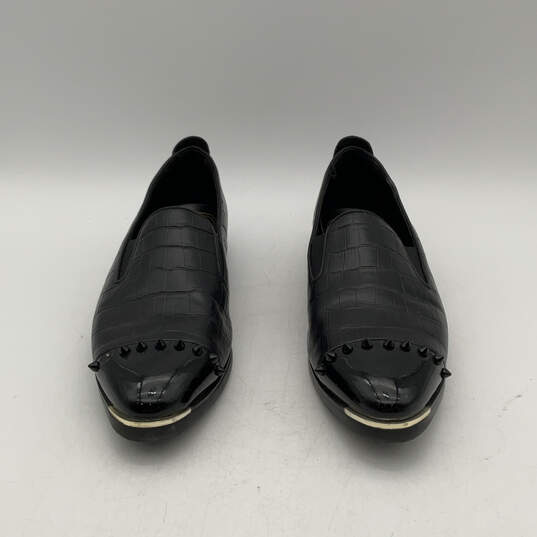 Womens X Rodarte Grand Ambition Black Croc Print Slip-On Loafer Shoes Sz 9 image number 1