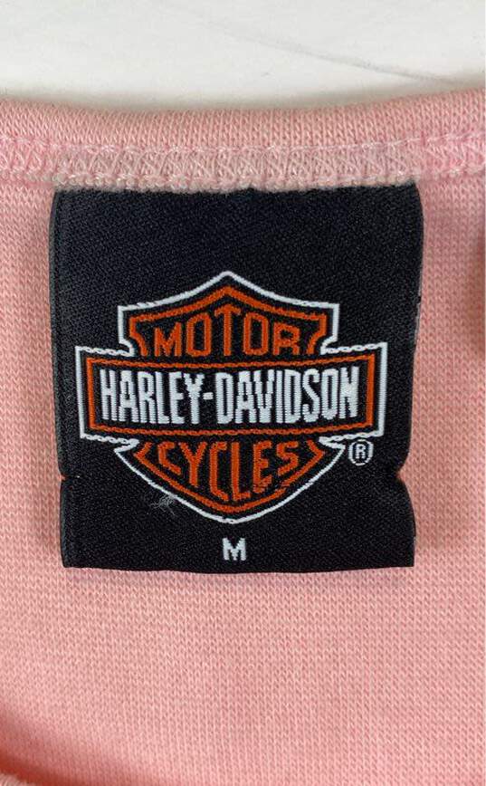 Harley-Davidson Pink Graphic T-shirt - Size Medium image number 5