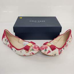 Cole Haan Floral Tali Bow Ballet Shoes W/Box Women's Size 10B