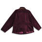 Womens Purple Long Sleeve Collared Belted Toggle Front Jacket Size 2X image number 2