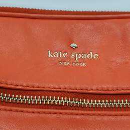 Kate Spade Coral Orange Leather Padded Tablet Crossbody Bag alternative image