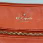 Kate Spade Coral Orange Leather Padded Tablet Crossbody Bag image number 2