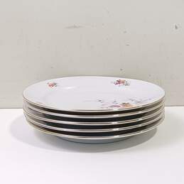 Bareuther Set of 5 Porcelain White Autumn Leaf Dinner Plates