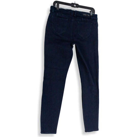 NWT Womens Blue Dark Wash Denim Regular Fit Pockets Skinny Leg Jeans Sz 13 image number 4