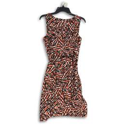 NWT London Times Womens Multicolor Pleated Asymmetric Hem A-Line Dress Size 8 alternative image