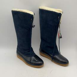 NWT Eddie Bauer Womens Navy Blue Black Rubber Round Toe Casual Snow Boots Size 7 alternative image