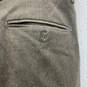 Mens Olive Green Flat Front Slash Pocket Straight Leg Dress Pants Size 36R image number 3
