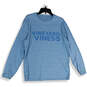 Womens Blue Heather Crew Neck Long Sleeve Pullover T-Shirt Size Medium image number 1