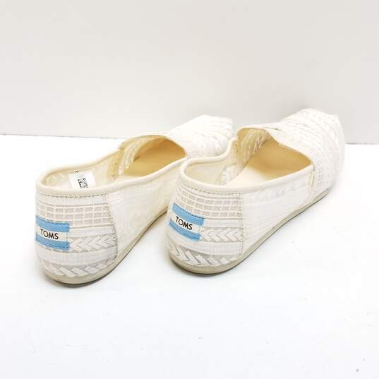 TOMS Women's Alpargata White Embroidered Slip On Shoes Size 8.5 image number 4